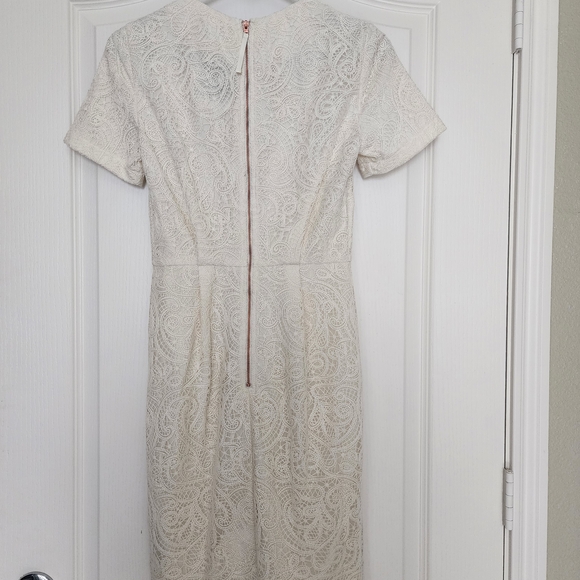 Retro-Style Topshop Cream Midi Dress - Picture 3 of 7